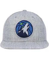 Men's Mitchell & Ness Heather Gray Minnesota Timberwolves Hardwood Classics 2.0 Snapback Hat