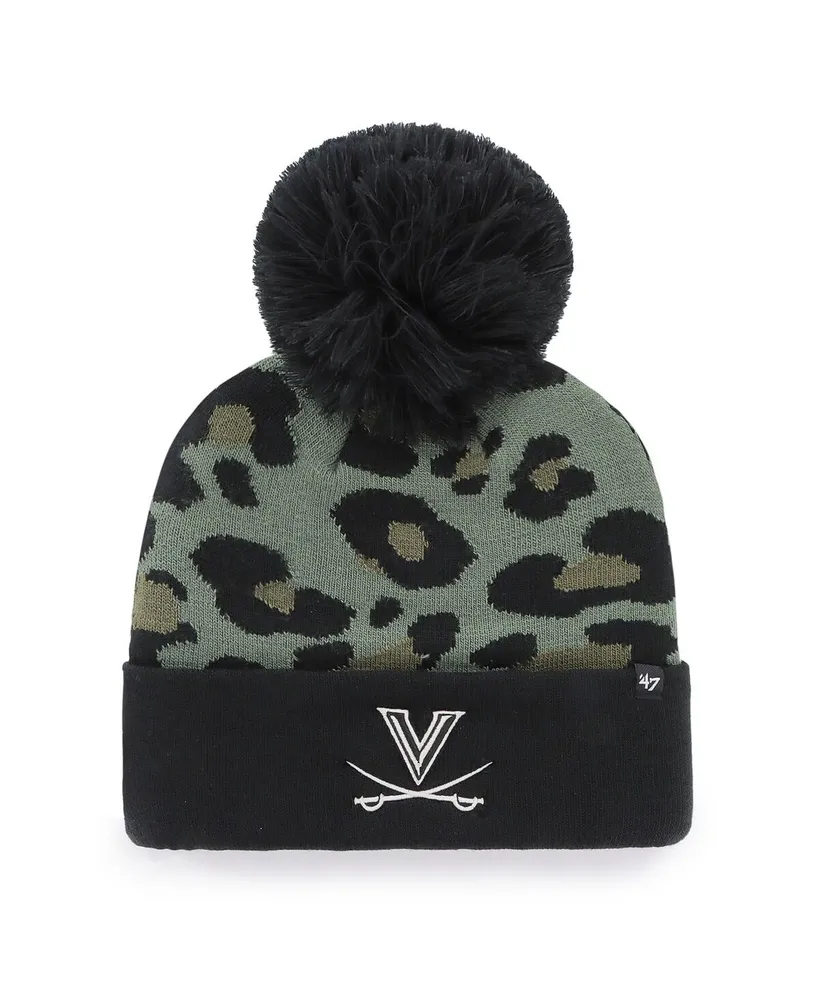 Women's '47 Brand Hunter Green Virginia Cavaliers Bagheera Cuffed Knit Hat with Pom