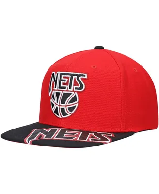 Men's Mitchell & Ness x Lids Red, Black New Jersey Nets Hardwood Classics Reload 3.0 Snapback Hat