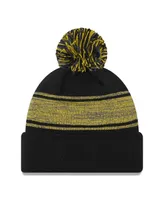 Men's New Era Navy Milwaukee Brewers Chilled Cuffed Knit Hat with Pom