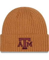 Men's New Era Light Brown Texas A&M Aggies Core Classic Cuffed Knit Hat