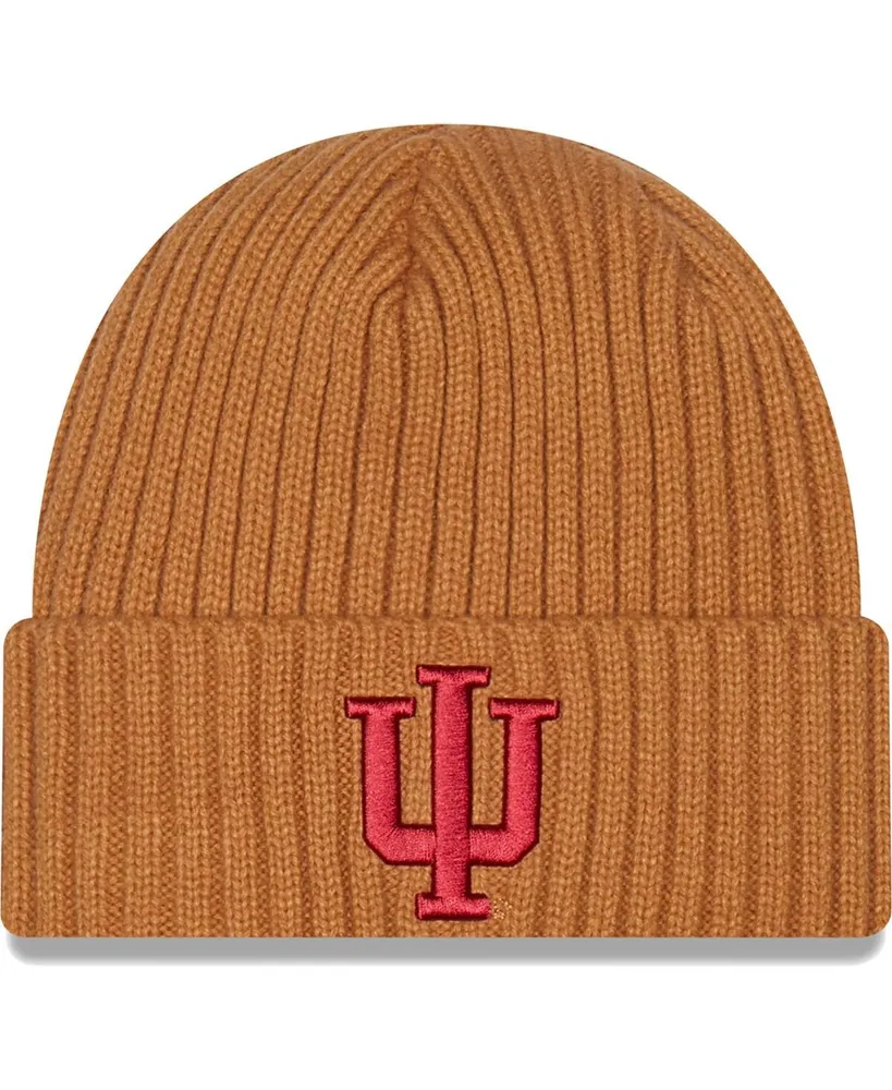 Men's New Era Light Brown Indiana Hoosiers Core Classic Cuffed Knit Hat