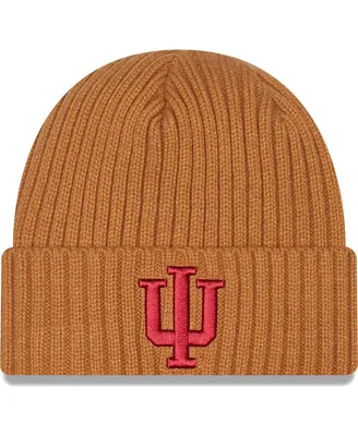 Men's New Era Light Brown Indiana Hoosiers Core Classic Cuffed Knit Hat