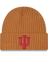 Men's New Era Light Brown Indiana Hoosiers Core Classic Cuffed Knit Hat