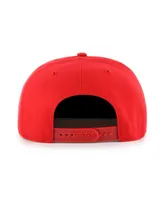 Men's '47 Brand Red Portland Trail Blazers High Post Captain Snapback Hat