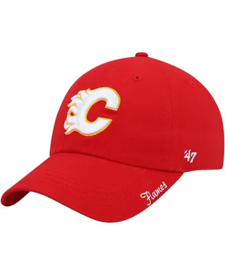 Women's '47 Brand Red Calgary Flames Team Miata Clean Up Adjustable Hat