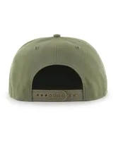 Men's '47 Brand Olive Houston Rockets Ballpark Camo Captain Snapback Hat