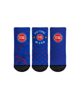 Toddler Boys and Girls Rock Em Socks Detroit Pistons #1 Fan 3-Pack Crew Socks Set