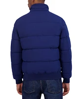 Nautica Men's Zip-Front Bomber Jacket with Faux Fur Hood