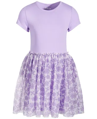 Epic Threads Toddler & Little Girls Short-Sleeve Happy Flower Tulle Dress, Created for Macy's