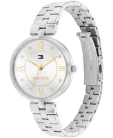 Tommy Hilfiger Women's Quartz Silver-Tone Stainless Steel Watch 34mm