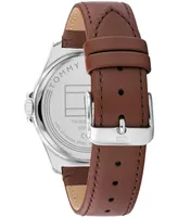 Tommy Hilfiger Men's Quartz Brown Leather Watch 43mm