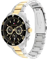 Tommy Hilfiger Men's Multifunction Two-Tone Stainless Steel Watch 43mm - Two