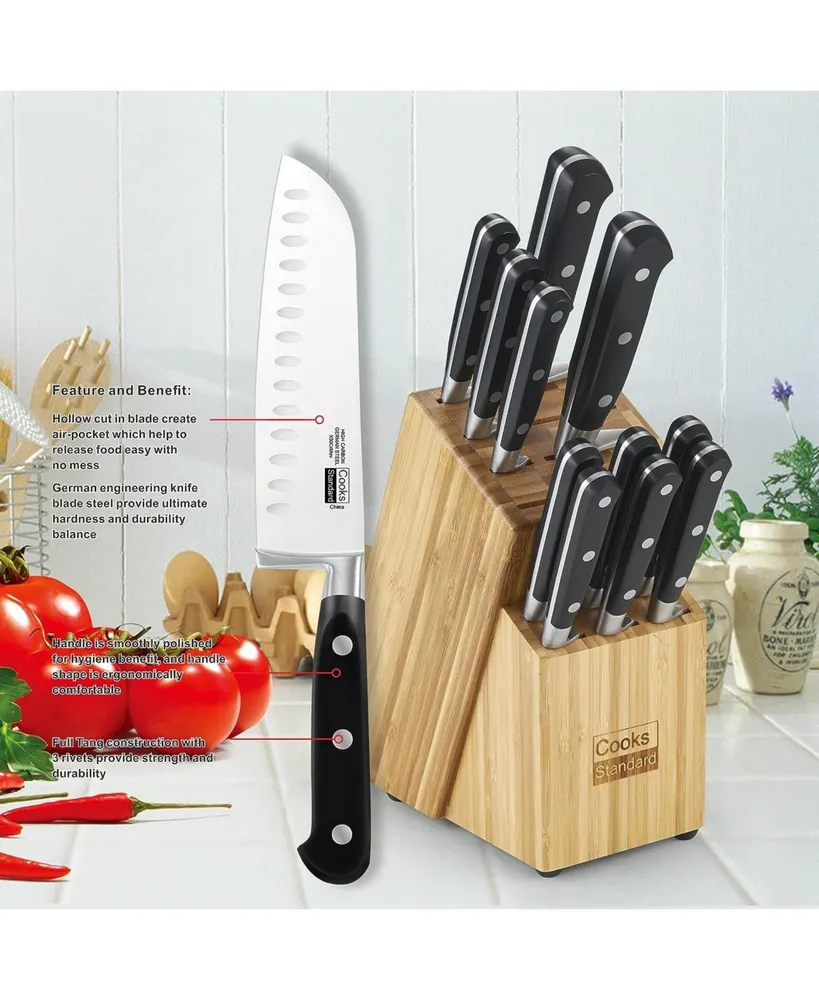 Cooks Standard Kitchen Knife Set with Block 12