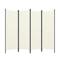 vidaXL 4-Panel Room Divider White 78.7"x70.9"