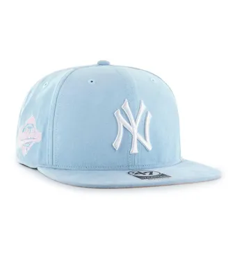 Men's '47 Brand Light Blue New York Yankees Ultra Suede Captain Snapback Hat