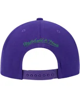 Men's Mitchell & Ness Purple Milwaukee Bucks Paint By Numbers Snapback Hat