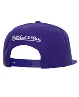 Men's Mitchell & Ness Purple Los Angeles Lakers Champ Stack Snapback Hat