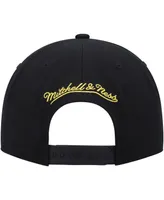 Men's Mitchell & Ness Black Golden State Warriors Hardwood Classics Soul Champions Era Diamond Snapback Hat