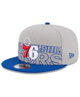 Men's New Era Gray, Royal Philadelphia 76ers 2023 Nba Draft Two-Tone 9FIFTY Snapback Hat