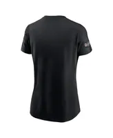 Women's Nike Black Detroit Lions 2023 Nfl Crucial Catch Sideline Tri-Blend T-shirt