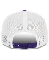 Men's New Era Purple, White Los Angeles Lakers Tear Trucker 9FIFTY Adjustable Hat