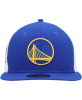 Men's New Era Royal Golden State Warriors Pop Panels 9FIFTY Snapback Hat