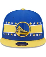 Men's New Era Royal Golden State Warriors Banded Stars 9FIFTY Snapback Hat