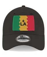 Men's New Era Black La Galaxy Jersey Hook 9TWENTY Adjustable Hat