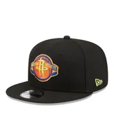 Men's New Era Black Houston Rockets Neon Pop 9FIFTY Snapback Hat