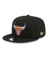 Men's New Era Black Chicago Bulls Neon Pop 9FIFTY Snapback Hat