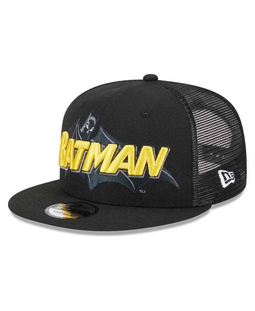 Men's New Era Black Batman Trucker 9FIFTY Snapback Hat