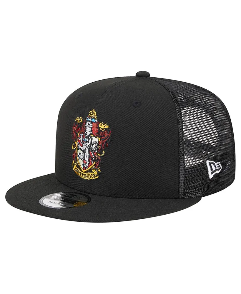 Men's New Era Black Harry Potter Gryffindor Trucker 9FIFTY Snapback Hat