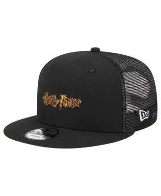 Men's New Era Black Harry Potter Trucker 9FIFTY Snapback Hat