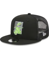 Men's New Era Black Rugrats Reptar Trucker 9FIFTY Snapback Hat