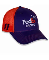 Men's Joe Gibbs Racing Team Collection Purple, Orange Denny Hamlin Team Sponsor Adjustable Hat