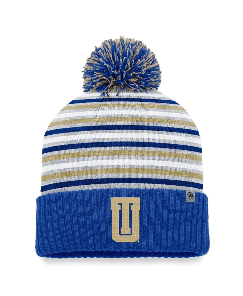 Men's Top of the World Royal Tulsa Golden Hurricane Dash Cuffed Knit Hat with Pom