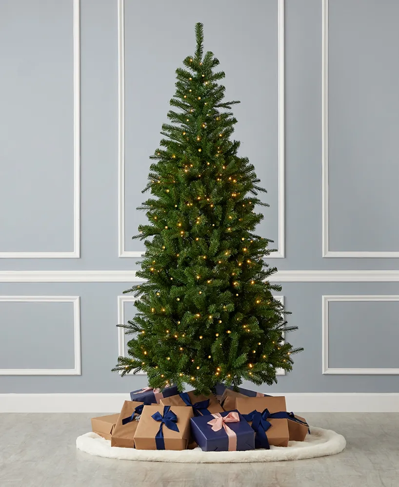 Seasonal Valley Pine 7' Pe, Pvc Tree, 1020 Tips, 350 Warm Led Lights