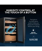 Newair 840 Count Electric Cigar Humidor, Built-in Humidification System with Opti-Temp Heating and Cooling Function, Precision Temperature, Led Lighti