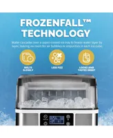 Newair Countertop Portable Clear Ice Cube Maker Machine, 45lbs/24H, in Stainless Steel