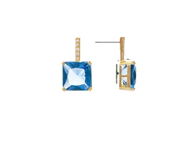 Rivka Friedman Periwinkle Crystal + Cubic Zirconia Drop Earrings