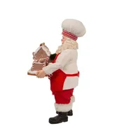 Kurt Adler 11" Fabriche Santa with Gingerbread Train