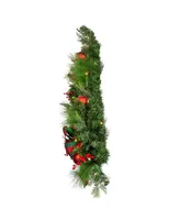 Kurt Adler 26" Battery-Operated Pre-lit Wall Tree with Bow