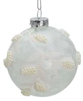 Kurt Adler 80mm Glass Imitation Pearl 6 Piece Ball Ornament Set