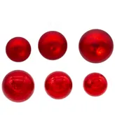 Kurt Adler 60-80 mm Glass Shiny and Matte Mercury Ball Ornaments, 20 Piece Set