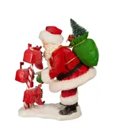 Kurt Adler 10.5" Fabriche Santa Checking Mail