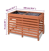 vidaXL Planter Bed 39.3"x19.6"x27.9" Wood