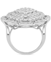 Diamond Flower Cluster Ring (3 ct. t.w.) in 10k White Gold