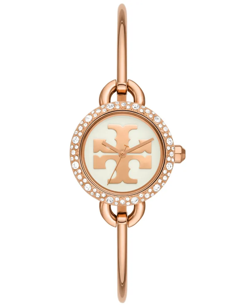 Tory Burch Women's The Miller Rose Gold-Tone Stainless Steel Bangle Bracelet Watch 27mm Set