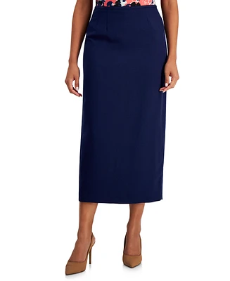 Kasper Crepe Column Skirt